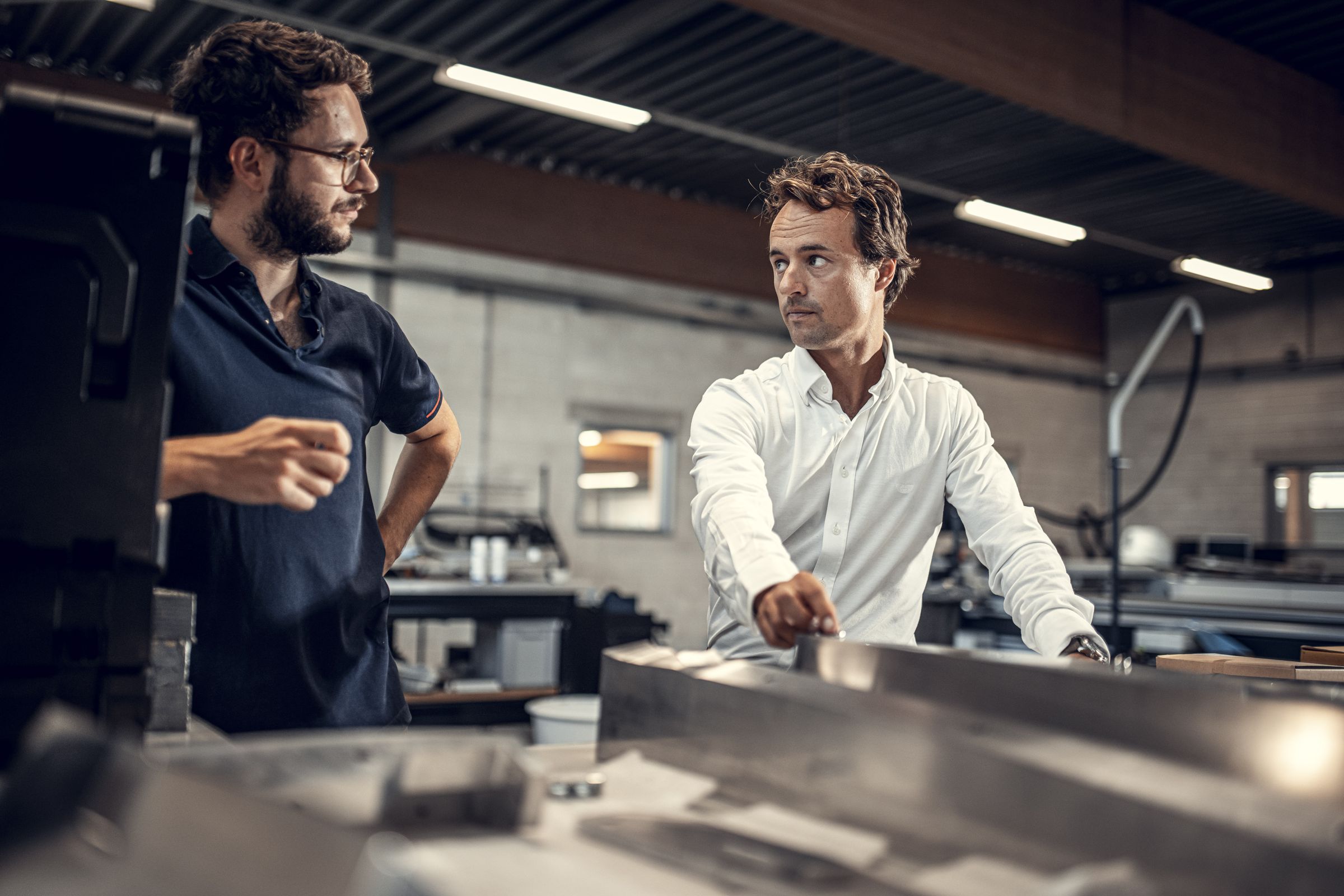 Denis Wiegel discussing composite solutions in the Ex-Core workshop